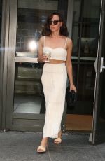 AUBREY PLAZA Leaves Crosby Hotel in New York 08/09/2022