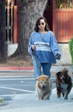 AUBREY PLAZA Out Walks with Her Dogs in Los Feliz 08/18/2022