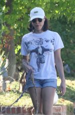 AUBREY PLAZA Out with Her Dogs in Los Feliz 08/13/2022