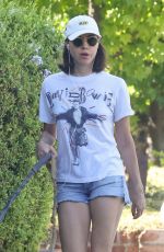 AUBREY PLAZA Out with Her Dogs in Los Feliz 08/13/2022