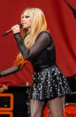 AVRIL LAVIGNE Performs at Machine Gun Kelly Concert at Firstenergy Stadium in Cleveland 08/13/2022