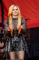 AVRIL LAVIGNE Performs at Machine Gun Kelly Concert at Firstenergy Stadium in Cleveland 08/13/2022