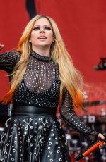 AVRIL LAVIGNE Performs at Machine Gun Kelly Concert at Firstenergy Stadium in Cleveland 08/13/2022