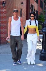 BELLA HADID and Marc Kalman Out in New York 08/15/2022