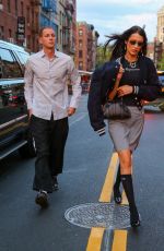 BELLA HADID and Marc Kaman Out for Dinner in New York 08/09/2022