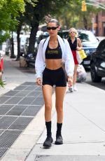 BELLA HADID Leaves a Gym in New York 08/09/2022