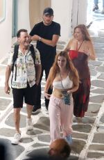 BELLA THORNE Out with New Beau and Her Mother in Mykonos 08/28/2022