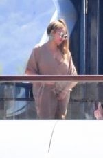 BEYONCE on Vacation at a Yacht in Croatia 08/22/2022