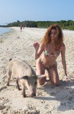BLANCA BLANCO in Bikini at Famous Pig Beach in Bahamas 08/11/2022