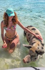 BLANCA BLANCO in Bikini at Famous Pig Beach in Bahamas 08/11/2022