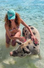 BLANCA BLANCO in Bikini at Famous Pig Beach in Bahamas 08/11/2022