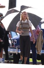 BRIE LARSON on the Set of Lessons in Chemistry in Los Angeles 08/10/2022