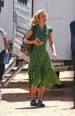 BRIE LARSON on the Set of Lessons in Chemistry in Los Angeles 08/11/2022