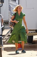 BRIE LARSON on the Set of Lessons in Chemistry in Los Angeles 08/11/2022