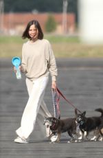 CALISTA FLOCKHART Out with Her Dogs in Boston 08/29/2022