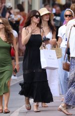 CAMILA MORRONE, LUCILA SOLA and NORA ARNEZEDE Out Shopping in St Tropez 08/18/2022