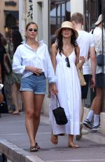 CAMILA MORRONE, LUCILA SOLA and NORA ARNEZEDE Out Shopping in St Tropez 08/18/2022
