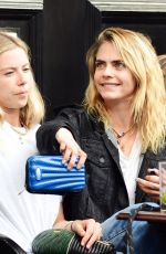 CARA DELEFINGNE Out with Friends at a Pub in Notting Hill 07/31/2022