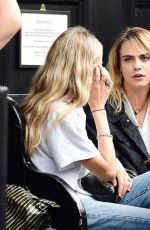 CARA DELEFINGNE Out with Friends at a Pub in Notting Hill 07/31/2022
