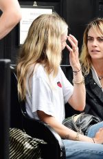 CARA DELEFINGNE Out with Friends at a Pub in Notting Hill 07/31/2022