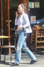 CARA SANTANA in Ripped Denim Out in Beverly Hills 08/24/2022