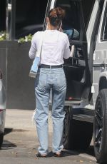 CARA SANTANA in Ripped Denim Out in Beverly Hills 08/24/2022