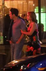 CAYLEE COWAN and Casey Affleck at a Bar in Los Angeles 08/25/2022