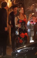 CAYLEE COWAN and Casey Affleck at a Bar in Los Angeles 08/25/2022