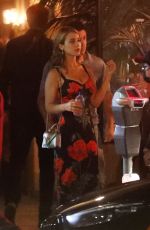 CAYLEE COWAN and Casey Affleck at a Bar in Los Angeles 08/25/2022