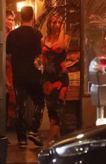 CAYLEE COWAN and Casey Affleck at a Bar in Los Angeles 08/25/2022
