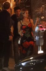 CAYLEE COWAN and Casey Affleck at a Bar in Los Angeles 08/25/2022
