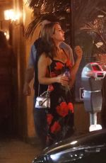 CAYLEE COWAN and Casey Affleck at a Bar in Los Angeles 08/25/2022