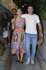 CAYLEE COWAN and Casey Affleck Night Out in Capri 07/31/2022