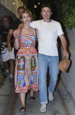 CAYLEE COWAN and Casey Affleck Night Out in Capri 07/31/2022