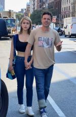 CAYLEE COWAN and Casey Affleck Out for Lunch in New York 08/29/2022