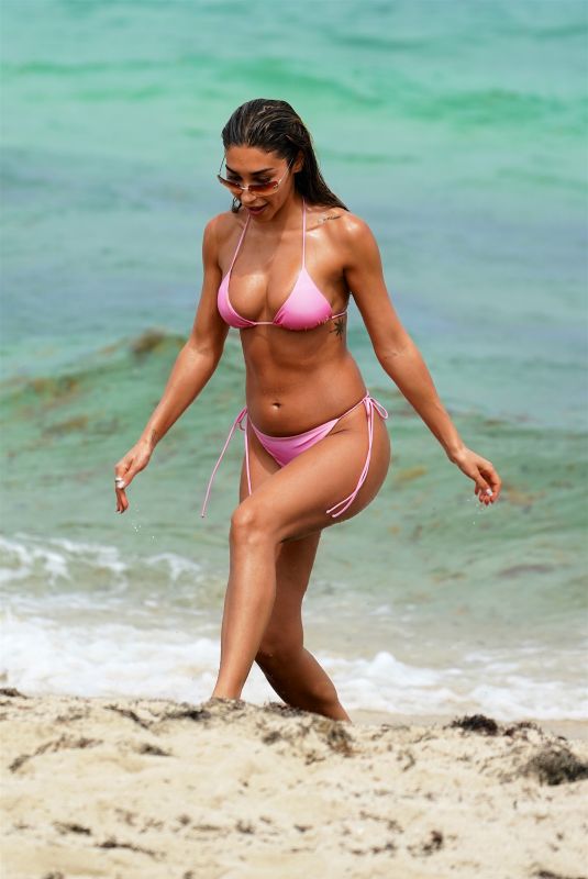 CHANTEL JEFFRIES in Bikini at a Beach in Miami 08/09/2022
