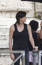 CHARLIZE THERON and UMA THURMAN on the Set of The Old Guard 2 in Rome 08/20/2022