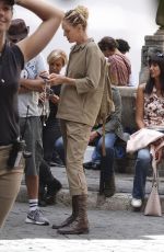 CHARLIZE THERON and UMA THURMAN on the Set of The Old Guard 2 in Rome 08/20/2022