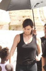 CHARLIZE THERON on the Set of The Old Guard 2 in Rome 08/20/2022