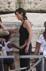 CHARLIZE THERON on the Set of The Old Guard 2 in Rome 08/20/2022