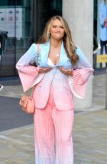 CHARLOTTE DAWSON Leaves BBC Breakfast Studios in Manchester 08/16/2022