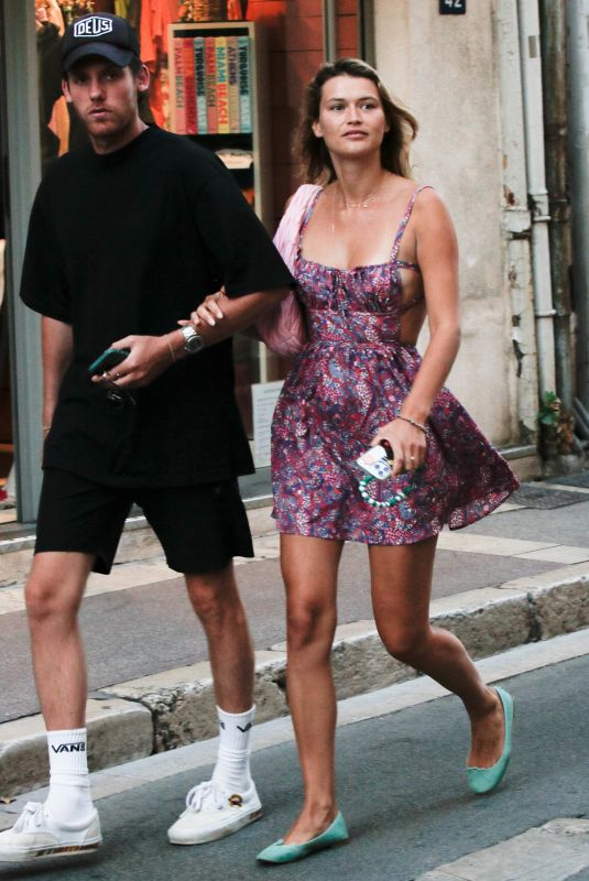 CHLOE LECAREUX Out with Her Boyfriend in Saint Tropez 08/27/2022