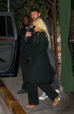 CHRISTINA AGUILERA and Mathew Rutler Out Dinner Date in Brentwood 08/14/2022
