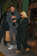 CHRISTINA AGUILERA and Mathew Rutler Out Dinner Date in Brentwood 08/14/2022