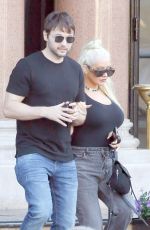 CHRISTINA AGUILERA and Matthew Rutler Out on Their Holiday in France 08/01/2022