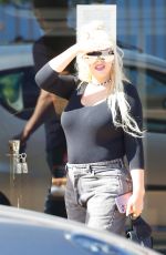 CHRISTINA AGUILERA and Matthew Rutler Out on Their Holiday in France 08/01/2022