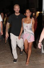 CHRISTINA MILIAN and Matt Pokora Night Out in Saint Tropez 07/31/2022