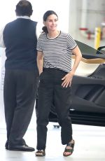 COURTENEY COX and Her Assistant Arrives at a Business Office in Beverly Hills 08/08/2022