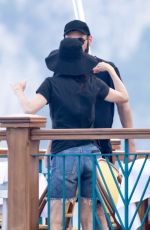 COURTENEY COX and Johnny McDaid on Vacation in Nerano 08/21/2022