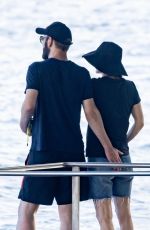 COURTENEY COX and Johnny McDaid on Vacation in Nerano 08/21/2022